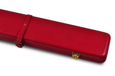Red ¾ Leather Snooker Cue Case